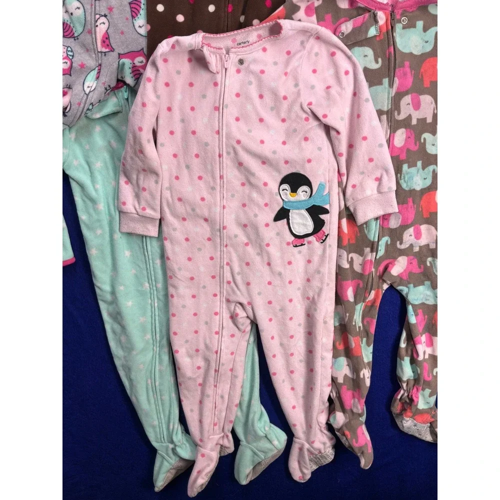 Cozy Toddler Carter's Fleece Pajama Sleeper Bundle 2T Multicolor 10pc